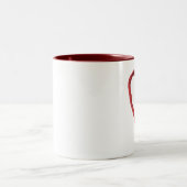 Herz Zweifarbige Tasse (Mittel)