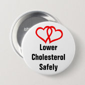 Herz-zweiherzen, LowerCholesterolSafely Button (Vorne & Hinten)