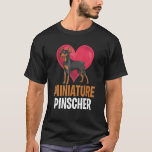 Herz Zwergpinscher Hundebesitzer Süß Min Pinsc T-Shirt