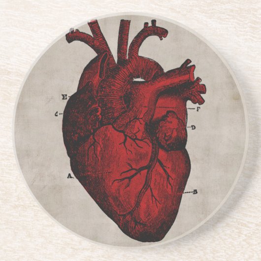 Herzachterbahn Sandstein Untersetzer (Vorne)