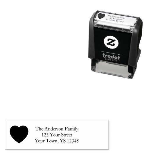 Herzadresse Permastempel (Beispiel)