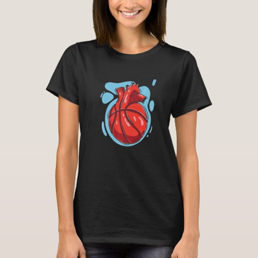 Herzanatomie Basketball T-Shirt (Vorderseite)