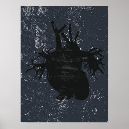 Herzanatomie-Straßenmauer-Plakat Poster