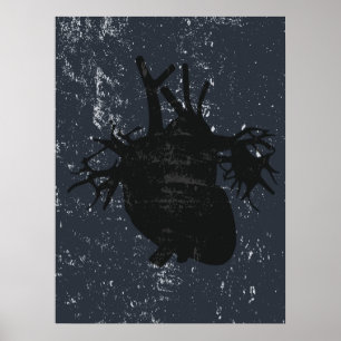 Herzanatomie-Straßenmauer-Plakat Poster