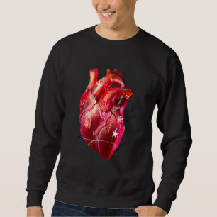 Herzanatomie und Blume Kardiologe Design Sweatshirt
