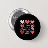 Herzanatomie Valentine Little Heart Chd Bewusstsei Button (Vorne & Hinten)