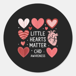 Herzanatomie Valentine Little Heart Chd Bewusstsei Runder Aufkleber