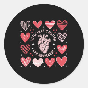 Herzanatomie Valentine Little Heart Chd Bewusstsei Runder Aufkleber