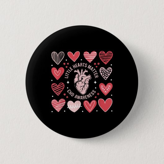 Herzanatomie Valentine Little Heart Chd Button (Vorderseite)