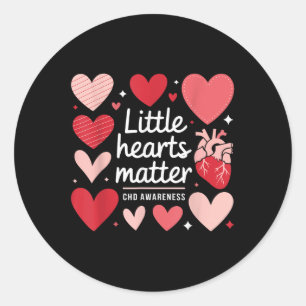 Herzanatomie Valentine Little Hearts Chd Awarenes Runder Aufkleber