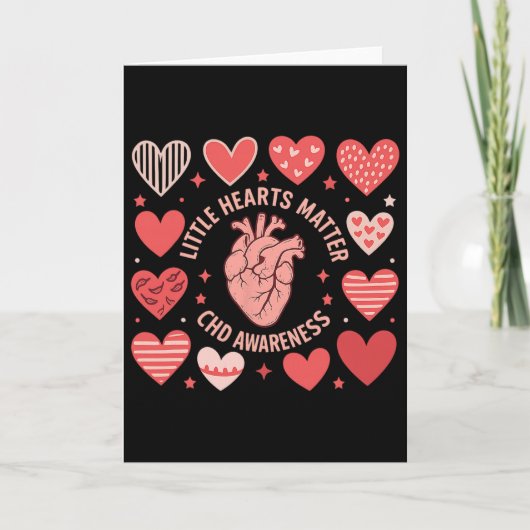 Herzanatomie Valentinstag Kleine Herzen Problem Ch Karte (Vorderseite)