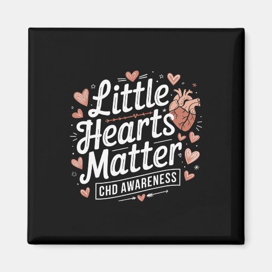 Herzanatomie Valentinstag Kleine Herzen Problem Ch Magnet (Vorne)