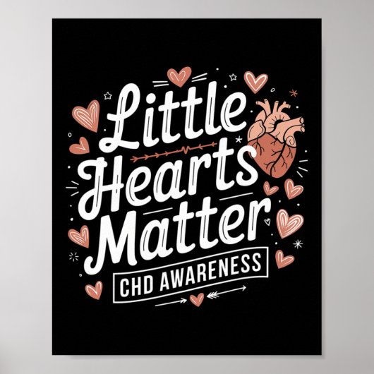 Herzanatomie Valentinstag Kleine Herzen Problem Ch Poster (Vorne)