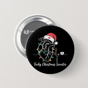 Herzanatomie Weihnachten Krankenschwester Kardiolo Button