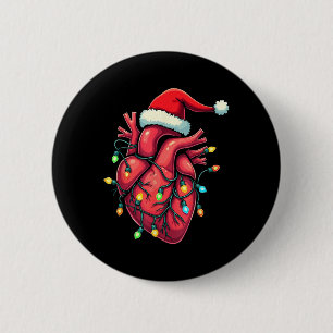 Herzanatomie Weihnachten Pflege Weihnachtsfeiertag Button