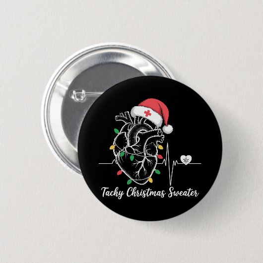 Herzanatomie Weihnachtskrankheit Herzkrankheit Tac Button (Vorne & Hinten)