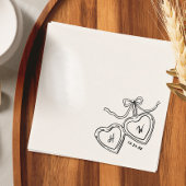 Herzanhänger Whimsical Wedding Party Serviette