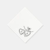 Herzanhänger Whimsical Wedding Party Serviette (Ecke)