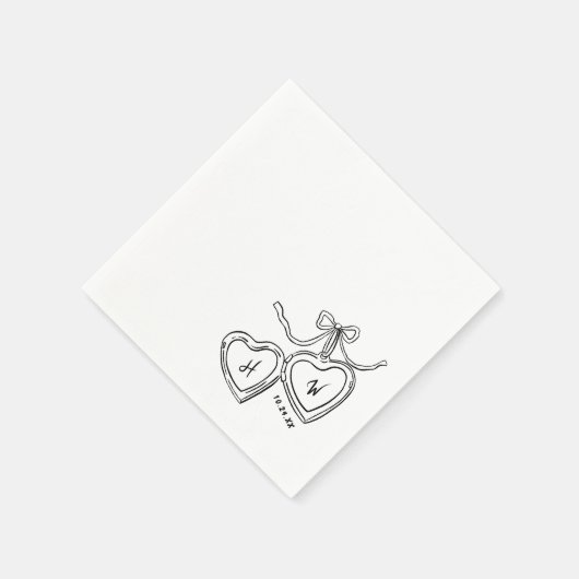 Herzanhänger Whimsical Wedding Party Serviette (Ecke)