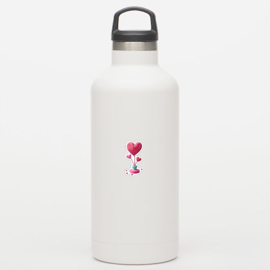 Herzanordnung Aufkleber (Wasserflasche)