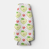 Herzäpfel mit rosa Polka-Punkten und Herz Flaschenkühler (Vorderseite)