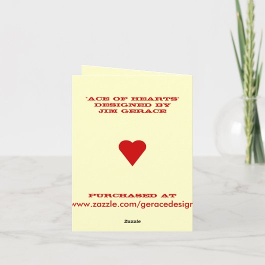 Herzass Feiertagskarte (Rückseite)