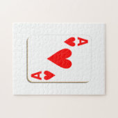 Herzass Spielkarte Puzzle (Horizontal)