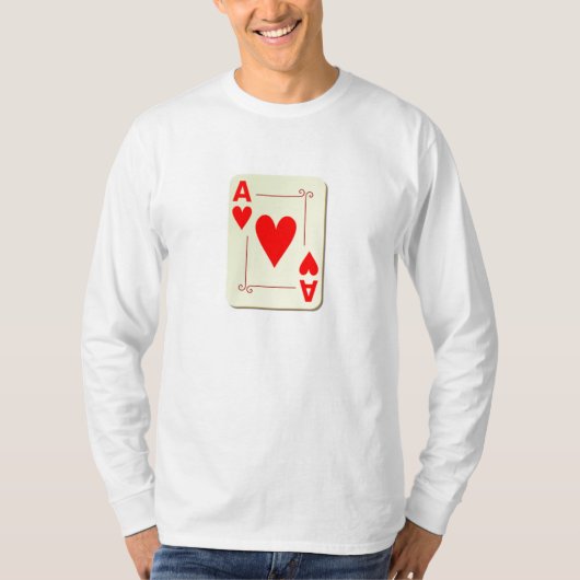 Herzass Spielkarte T-Shirt (Vorderseite)