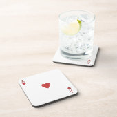 Herzass Spielkarte-Untersetzer Getränkeuntersetzer (Rechte Seite)