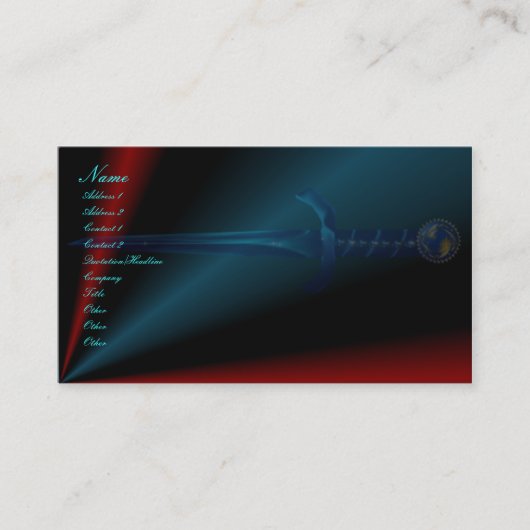 Herzass und Dolch-Visitenkarte Visitenkarte (Vorderseite)