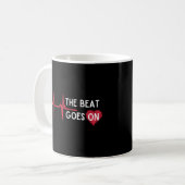 Herzattacken Operation der Beat geht auf Überleben Kaffeetasse (Vorderseite Links)