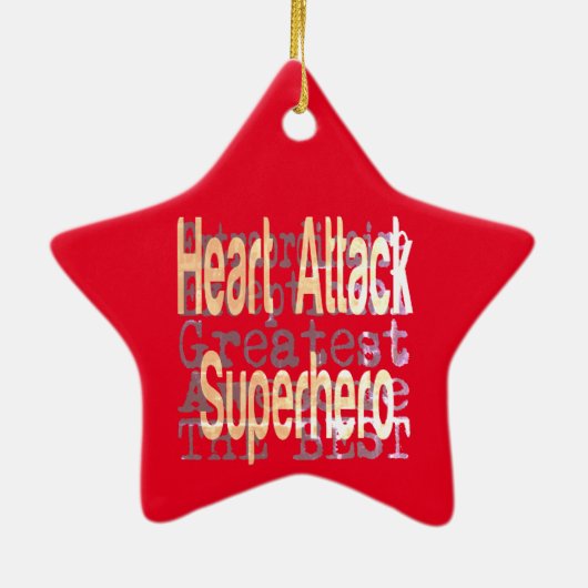 Herzattacken Superheld Extraordinaire Keramik Ornament (Hinten)