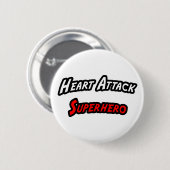 Herzattacken Superhero Button (Vorne & Hinten)