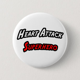 Herzattacken Superhero Button