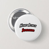 Herzattacken Superhero Button (Vorne & Hinten)