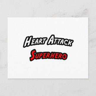 Herzattacken Superhero Postkarte