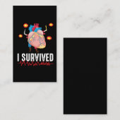 Herzattacken-Survior-Warrior-Herzkrankheit Visitenkarte (Vorne/Hinten)