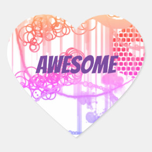 Herzaufkleber mit abstraktem Design Herz-Aufkleber