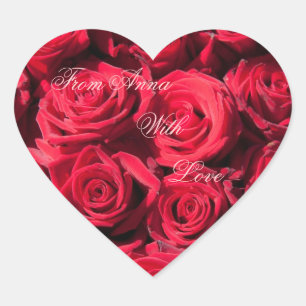 Herzaufkleber mit Liebe Herz-Aufkleber