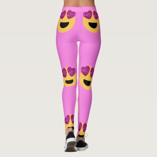 Herzaugen-Emoji-Leggings Leggings (Rückseite)
