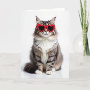 Herzaugen Katze Liebeskarte Karte
