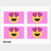 Herzaugengefühl Rechteckiger Aufkleber (Blatt)