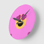 Herzaugengefühl Runde Wanduhr (Winkel)