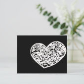 Herzausschnitt Postkarte (Stehend Vorderseite)