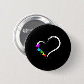 Herzautismus Bewusstseinsbildung Liebe Puzzle Einf Button (Vorne & Hinten)