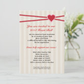 Herzball-Fundraiser-Event-Einladung Einladung (Stehend Vorderseite)