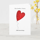 Herzballon 25. oder Jegliche Jubiläumsgrüße Karte (Gelbe Blume)