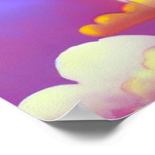 Herzballon bei Sunset Poster (Ecke)