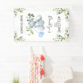 Herzballon Elephant Foliage Baby Dusche Willkommen Banner (Insitu)