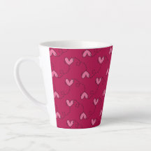 Herzballon Muster Latte Tasse
